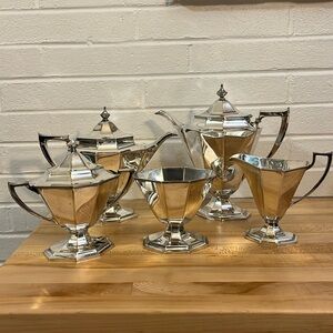 Art Deco coffee and tea silver plate service